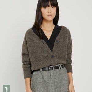 Seawool Cardigan in Taupe, S